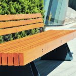 urban furniture from zano street furniture wood and steel bench travetto